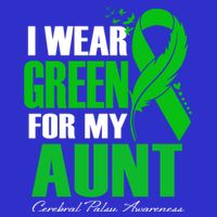 I Wear Green For My Aunt Cerebral Palsy Awareness Feather Cool Gift Baby Bodysuit