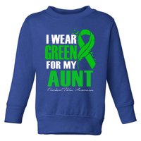 I Wear Green For My Aunt Cerebral Palsy Awareness Feather Cool Gift Toddler Sweatshirt