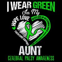 I Wear Green For My Aunt Cerebral Palsy Green Ribbon Gift Cooling Performance Crew T-Shirt