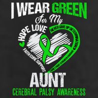 I Wear Green For My Aunt Cerebral Palsy Green Ribbon Gift Beanie
