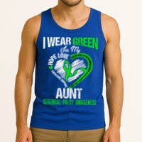 I Wear Green For My Aunt Cerebral Palsy Green Ribbon Gift Tank Top