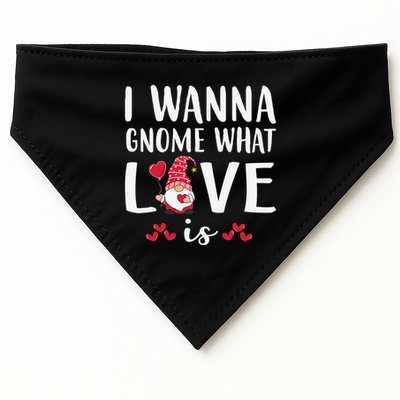 I Wanna Gnome What Love Is Valentine Day USA-Made Doggie Bandana