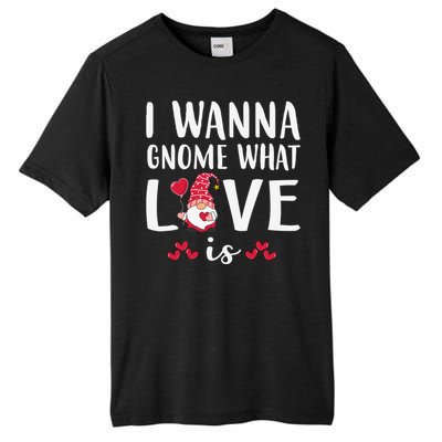 I Wanna Gnome What Love Is Valentine Day Tall Fusion ChromaSoft Performance T-Shirt