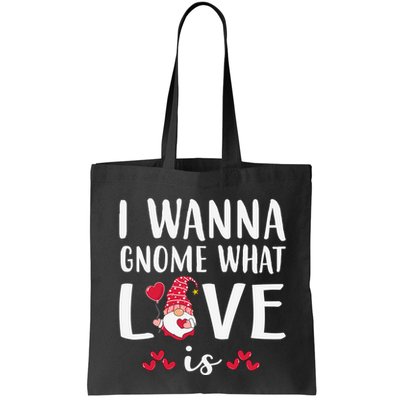 I Wanna Gnome What Love Is Valentine Day Bag