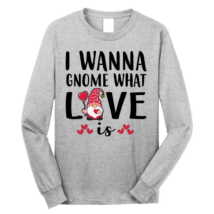 I Wanna Gnome What Love Is Valentine Day Long Sleeve Shirt