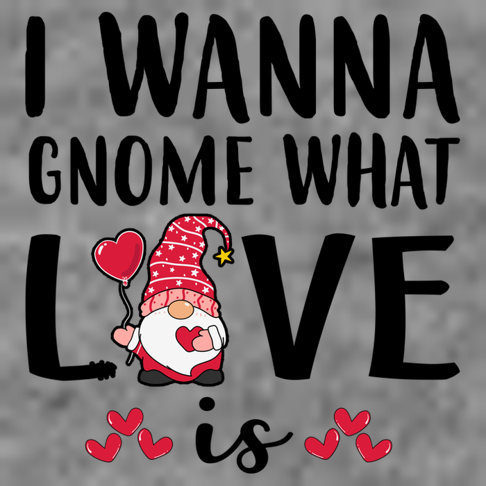 I Wanna Gnome What Love Is Valentine Day Womens Tank Top