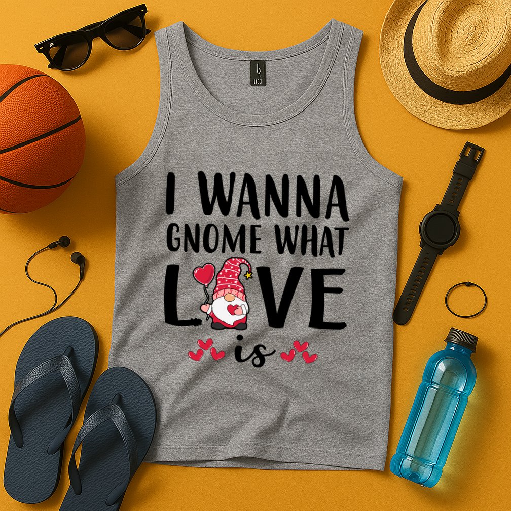 I Wanna Gnome What Love Is Valentine Day Tank Top