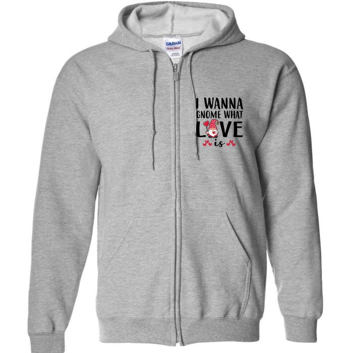 I Wanna Gnome What Love Is Valentine Day Full Zip Hoodie