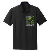 I Wear Green For Mental Health Awareness Month Dry Zone Grid Polo