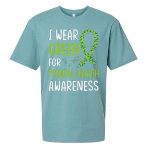 I Wear Green For Mental Health Awareness Month Sueded Cloud Jersey T-Shirt