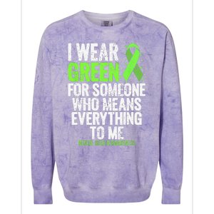 I Wear Green Ribbon Fight the Stigma Mental Health Awareness Colorblast Crewneck Sweatshirt