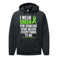 I Wear Green Ribbon Fight the Stigma Mental Health Awareness Performance Fleece Hoodie