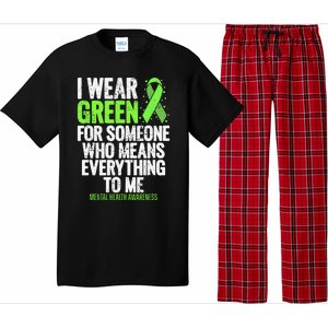 I Wear Green Ribbon Fight the Stigma Mental Health Awareness Pajama Set