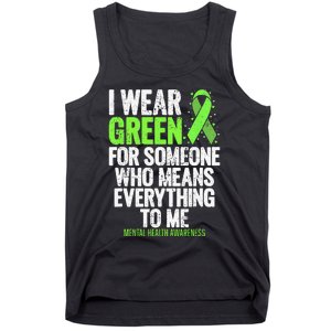 I Wear Green Ribbon Fight the Stigma Mental Health Awareness Tank Top