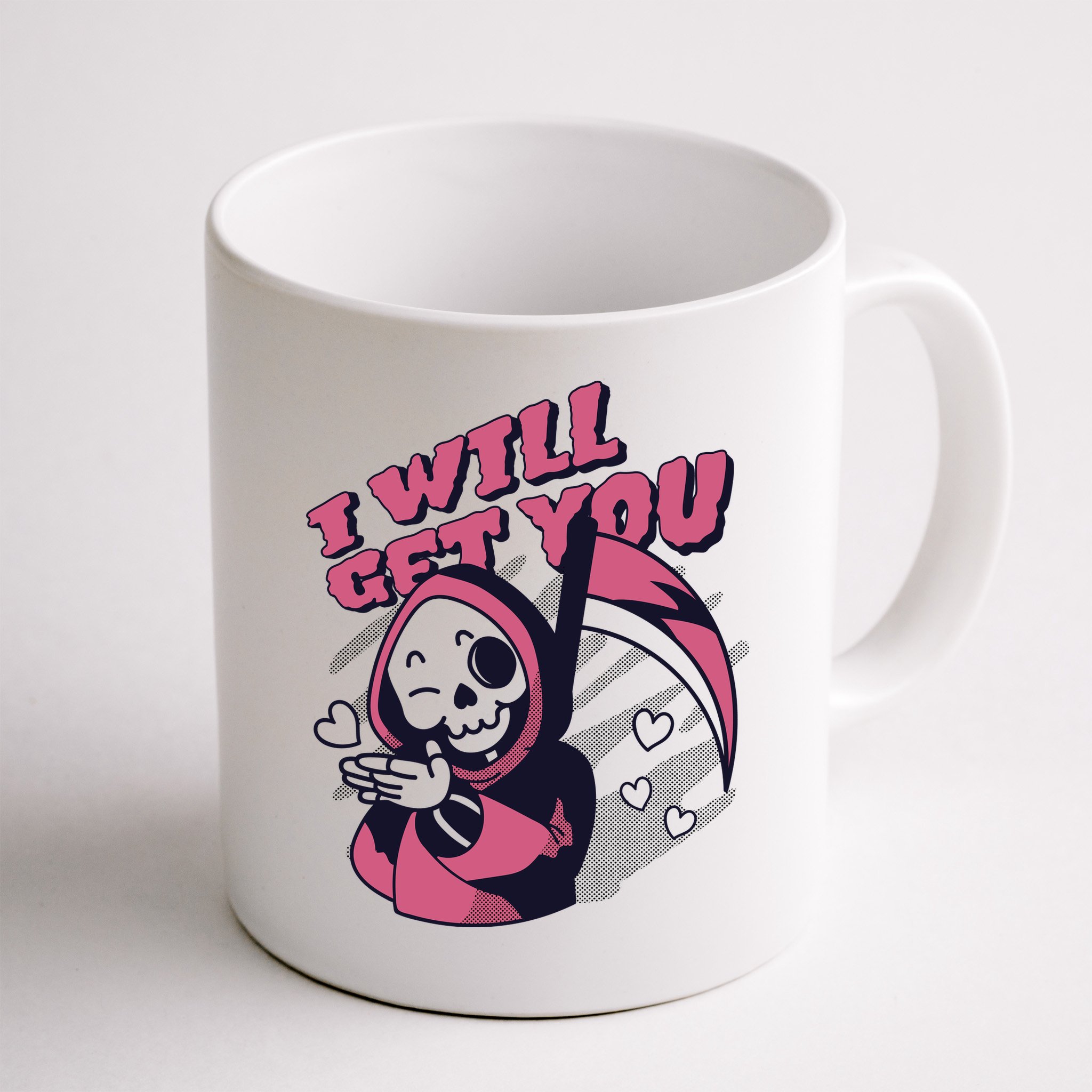 I Will Get You Grim Reaper Cute Gift Mug