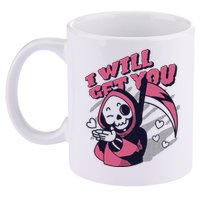 I Will Get You Grim Reaper Cute Gift 11oz C Handle Ceramic Mug