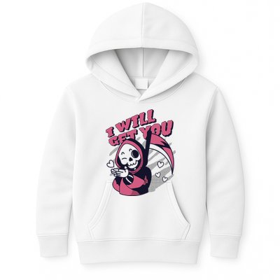 I Will Get You Grim Reaper Cute Gift Kids Hoodie