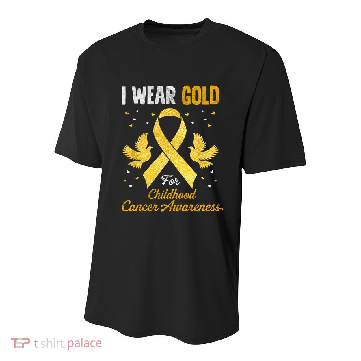 I Wear Gold Hood Cancer Awareness Golden Ribbon Gift Youth Performance Sprint T-Shirt