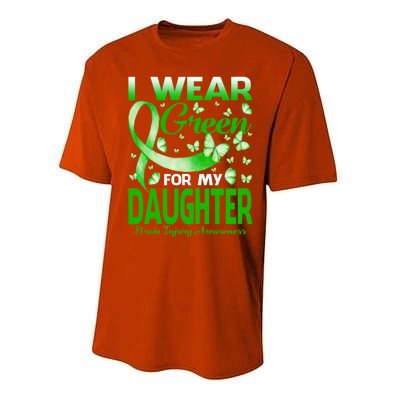 I Wear Green For My Daughter Brain Injury Awareness Gift Performance Sprint T-Shirt