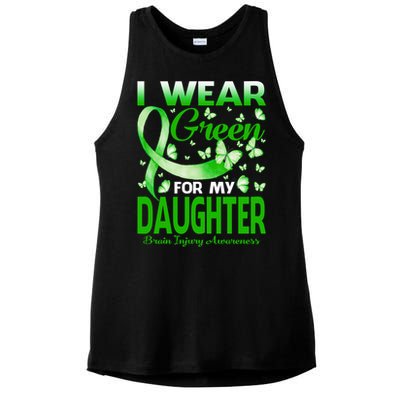 I Wear Green For My Daughter Brain Injury Awareness Gift Ladies PosiCharge Tri-Blend Wicking Tank