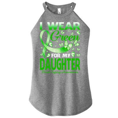 I Wear Green For My Daughter Brain Injury Awareness Gift Women's Perfect Tri Rocker Tank