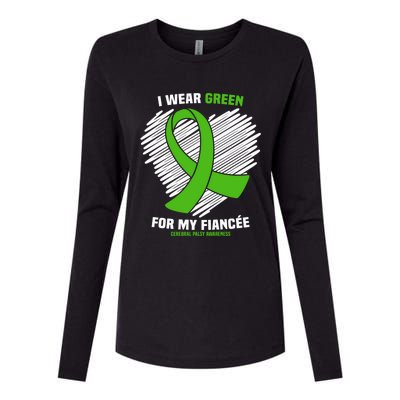 I Wear Green For My Fiancee Cerebral Palsy Awareness Cute Gift Womens Cotton Relaxed Long Sleeve T-Shirt