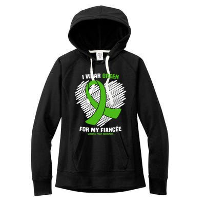 I Wear Green For My Fiancee Cerebral Palsy Awareness Cute Gift Women's Fleece Hoodie