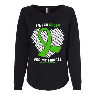 I Wear Green For My Fiancee Cerebral Palsy Awareness Cute Gift Womens California Wash Sweatshirt