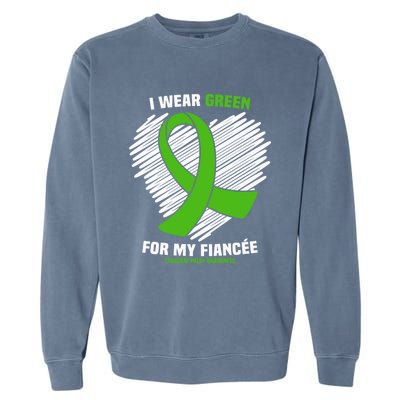 I Wear Green For My Fiancee Cerebral Palsy Awareness Cute Gift Garment-Dyed Sweatshirt