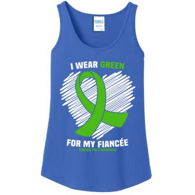 I Wear Green For My Fiancee Cerebral Palsy Awareness Cute Gift Ladies Essential Tank