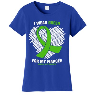 I Wear Green For My Fiancee Cerebral Palsy Awareness Cute Gift Women's T-Shirt