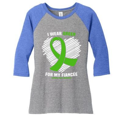 I Wear Green For My Fiancee Cerebral Palsy Awareness Cute Gift Women's Tri-Blend 3/4-Sleeve Raglan Shirt