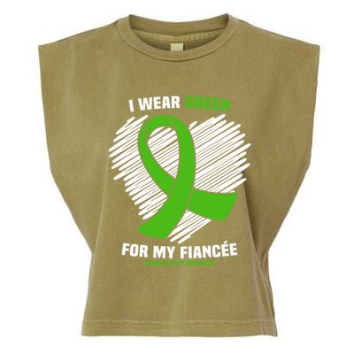 I Wear Green For My Fiancee Cerebral Palsy Awareness Cute Gift Garment-Dyed Women's Muscle Tee