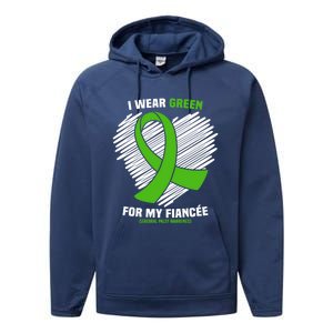 I Wear Green For My Fiancee Cerebral Palsy Awareness Cute Gift Performance Fleece Hoodie