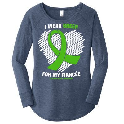 I Wear Green For My Fiancee Cerebral Palsy Awareness Cute Gift Women's Perfect Tri Tunic Long Sleeve Shirt