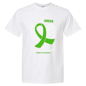 I Wear Green For My Fiancee Cerebral Palsy Awareness Cute Gift Garment-Dyed Heavyweight T-Shirt