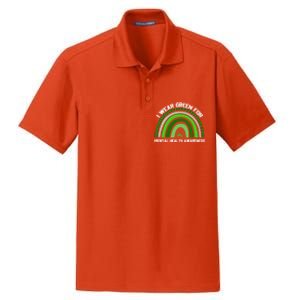 I Wear Green Tal Health Awareness Gift Dry Zone Grid Polo