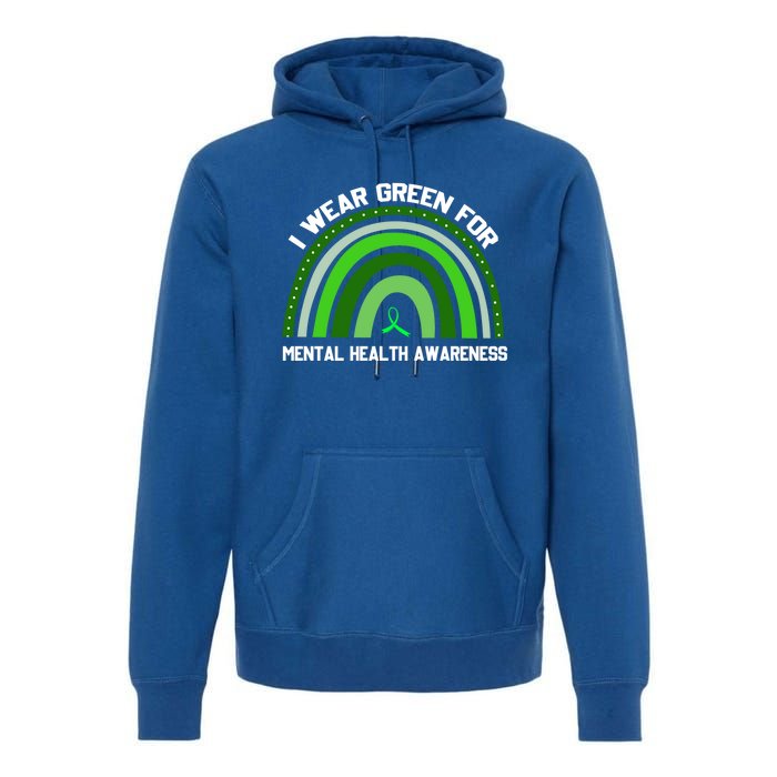 I Wear Green Tal Health Awareness Gift Premium Hoodie