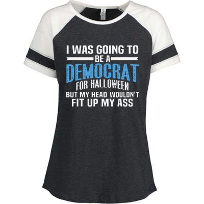 I Was Going To Be A Democrat For Halloween Political Enza Ladies Jersey Colorblock Tee