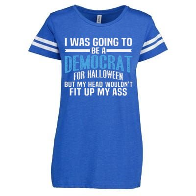 I Was Going To Be A Democrat For Halloween Political Enza Ladies Jersey Football T-Shirt