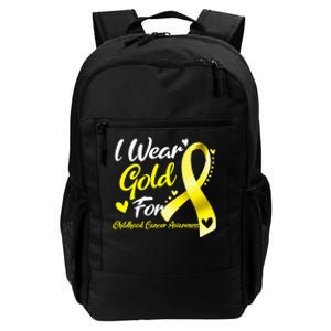 I Wear Gold For Childhood Cancer Awareness Daily Commute Backpack