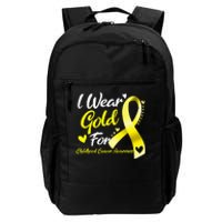 I Wear Gold For Childhood Cancer Awareness Daily Commute Backpack