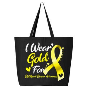 I Wear Gold For Childhood Cancer Awareness 25L Jumbo Tote