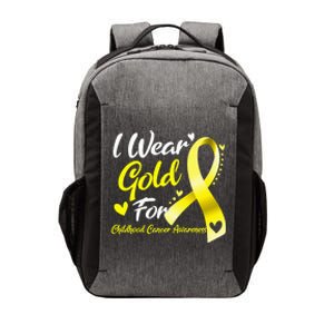 I Wear Gold For Childhood Cancer Awareness Vector Backpack