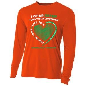 I Wear Green For My Granddaughter Cerebral Palsy Awareness Great Gift Cooling Performance Long Sleeve Crew