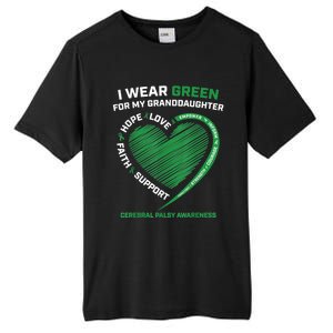 I Wear Green For My Granddaughter Cerebral Palsy Awareness Great Gift Tall Fusion ChromaSoft Performance T-Shirt