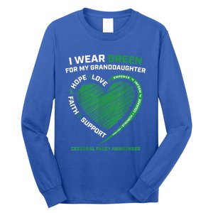 I Wear Green For My Granddaughter Cerebral Palsy Awareness Great Gift Long Sleeve Shirt