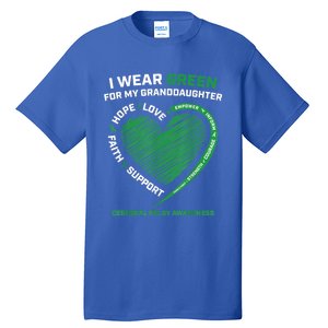 I Wear Green For My Granddaughter Cerebral Palsy Awareness Great Gift Tall T-Shirt