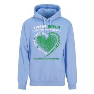 I Wear Green For My Granddaughter Cerebral Palsy Awareness Great Gift Unisex Surf Hoodie