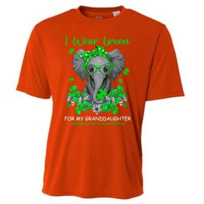 I Wear Green For My Granddaughter Cerebral Palsy Awareness Gift Cooling Performance Crew T-Shirt